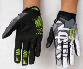 New Cycling Bike light color Monster Bicycle Sports Full Finger Gloves 