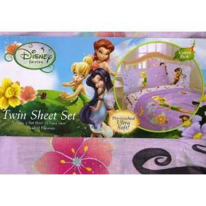  Disney Fairies Dust Sprinkles Sheets Set   Twin
