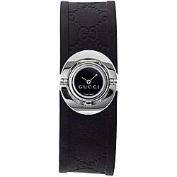 Gucci Womens Stainless Steel Black Twirl Watch  Overstock
