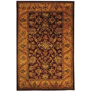 Handmade Taj Mahal Burgundy Wool Area Rugs 4 x 6  
