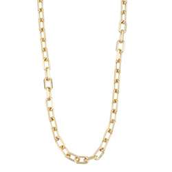 14k Gold over Silver 22 inch Boston Link Chain  
