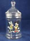 disney mickey minnie mouse glass canister 2 piece glassware container