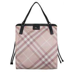 Burberry 3640418 Pink Plaid Nylon Tote Bag  