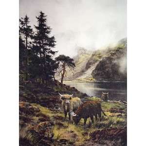  Pass of Brander Etching Hurt, Louis B , Scottish Highlands 
