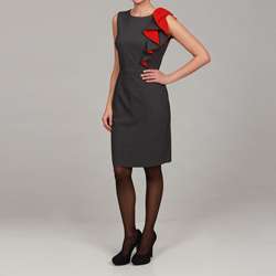 Calvin Klein Womens Ruffle Detail Stretch Dress  Overstock