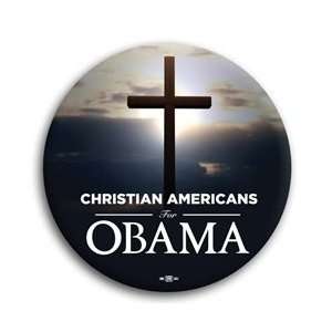  Christian Americans for Obama Photo Button   2 1/4 