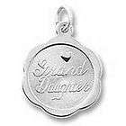 Rembrandt Charms Granddaughter Charm   Sterling Silver, Gold Plated or 