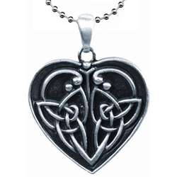 Pewter Eternal Love Celtic Heart Necklace  