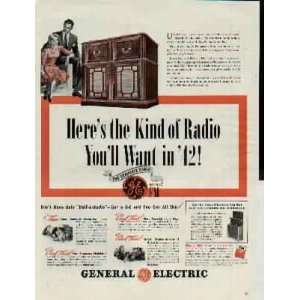   Radio Youll Want in 42 .. 1942 General Electric Radio with FM ad