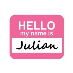  Julian Hello My Name Is Mousepad Mouse Pad