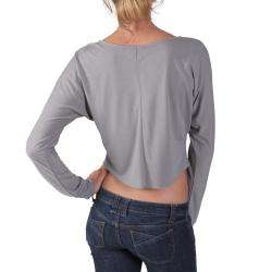 Hailey Jeans Co Juniors Flocked Cropped Long sleeve Tee  Overstock 
