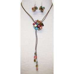 Crystal Cornucopia Necklace/ Earrings Set (Colombia)  