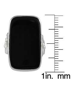 Sterling Silver Black Onyx Fashion Ring  Overstock