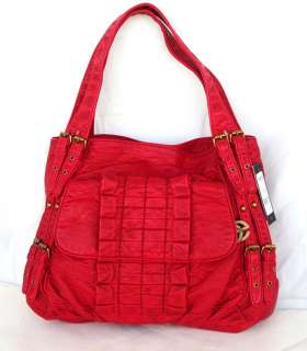 Marc Ecko Red Folded Fury Cherry Distressed Handbag NWT  