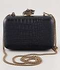 NEW HOUSE OF HARLOW 1960 Nichole Richie Black Marley Croc Leather 