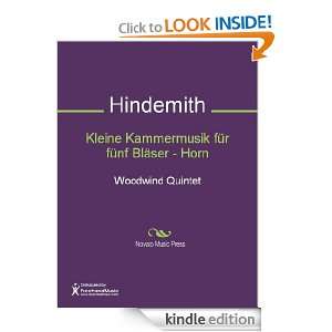   fuer fuenf Blaeser   Horn: Paul Hindemith:  Kindle Store