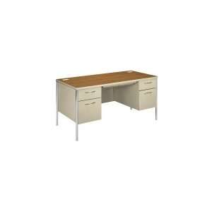  HON Mentor Double Pedestal Desk: Office Products