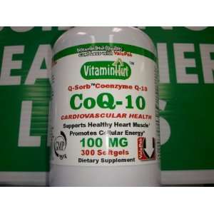 Vitamin Hut Coenzyme Q10 CoQ 10 100 mg 300 Softgels Cardiovascular 