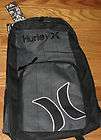 Hurley backpack holds laptop computer large compartment adjustable 