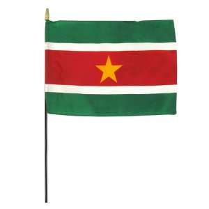  Suriname 8 x 12 Stick Flag Patio, Lawn & Garden