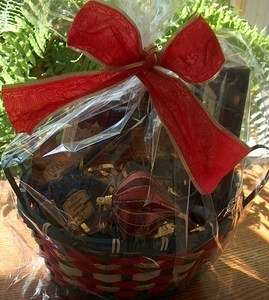 Sango Coffee Mugs, gourmet coffees/candies gift basket  