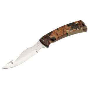 Buck Caping Gut Hook Knife Fixed Blade 7 1/8 Overal With Black Handle 