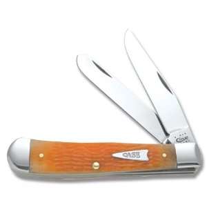  Case Knives 56408 Trapper Knife with Cayenne Jigged Bone 
