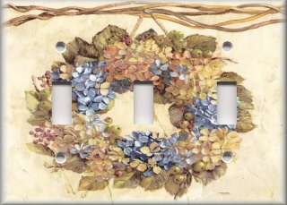 Light Switch Plate Cover Floral Country Wreath  