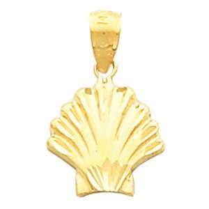  14K Yellow Gold 13.00X11.25 Mm Sea Shell Pendant Jewelry