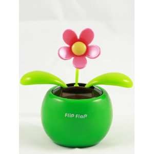  Solar Powered Green Flip Flap with Swaying Flower Toy 