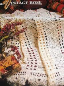 Vintage Rose Crochet Afghan Pattern Annies Attic  