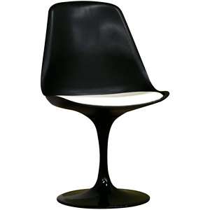 Retro Style Black Molded Plastic Dining Chair Cushion  