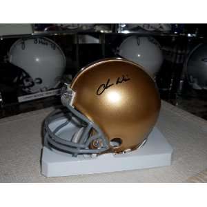 Charlie Weis Autographed Signed Notre Dame Mini Helmet
