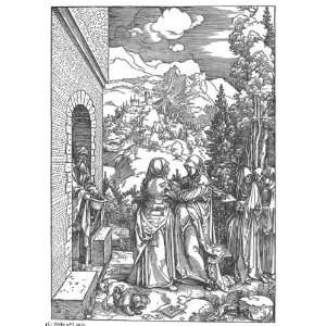   Durer   32 x 44 inches   Life Of The Virgin. 8. The Visitat Home