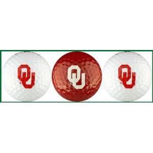  University of Oklahoma Sooners Golf Balls 3 Piece Gift Set 