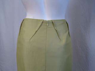 1895 Donna Karan Skirt Runway 12 L Green Jewel #0007E7  