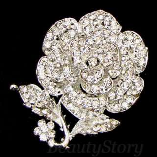 ADDL Item  rhinestone crystal bouquet flower brooch pin 