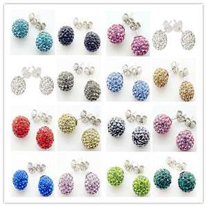 15 Color Choose Shining Swarovski Crystal Disco Ball Beads Studs 