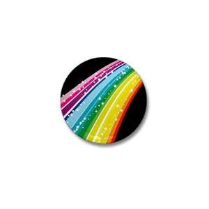  Mini Button Retro Rainbow 
