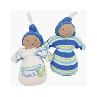   Organic Cotton Gnomes 2 pack   Blue Strip and Blue Hippo: Toys & Games