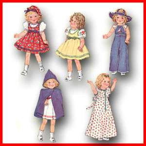 Vintage Shirley Temple HEIDI Doll Clothes Pattern ~ 18  