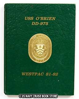 USS OBRIEN DD 975 WESTPAC CRUISE BOOK 1981 1982  
