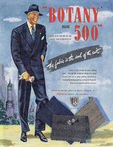 1946 VINTAGE AD   BOTANY 500 MENS CLOTHING 5 25  