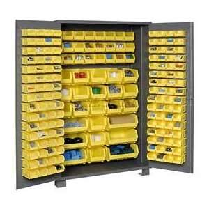   Welded Heavy Duty Cabinet With 176 Bins Flush Door: Office Products