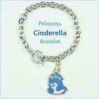   Cinderella Metal Charm Pendant Bracelet Girls Kids Birthday Party Gift