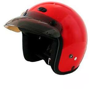  RMT 10 DOT Motorcycle Helmet Red: Automotive