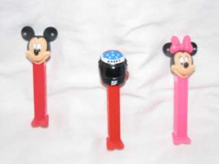 Pez dispensers Mickey Mouse, Minnie Mouse, Kasey/Nascar  