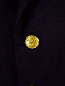 mens navy RALPH LAUREN POLO jacket blazer sport coat gold buttons sz 