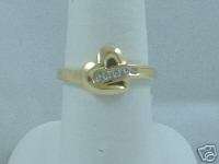 NEW! 14kt Yellow Gold Heart Buckle Diamond Ring  