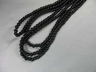 Str (420pcs) Black Magnetic hematite beads ROUND 4mm  
